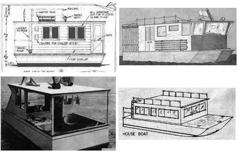 Free Houseboat Plans, and almost free boat building plans