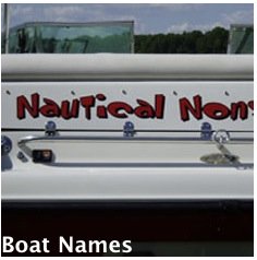 House Boat Names and Decals