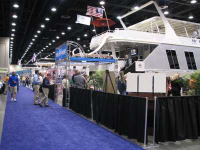Some of the house boats at the Houseboat Show.