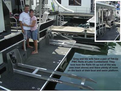  pwc rails, jet ski lift, dual sea-doo's on your boat's swim platform