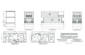 MODERN SERIES HOUSEBOAT - 40' X 16' - 2 STORY