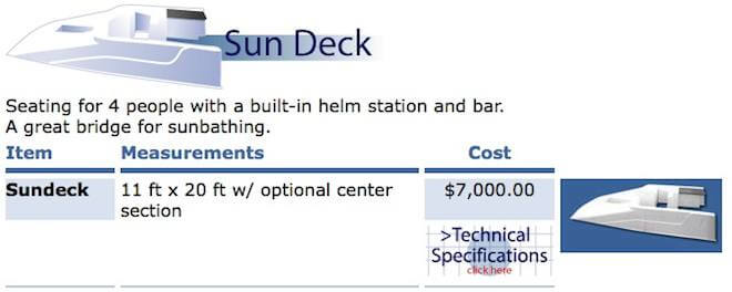 Fiberglass Houseboat SunDecks - open or closed bow