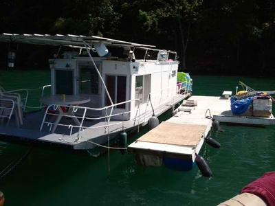 A rare 1969 Leisure Craft houseboat by James E Cron