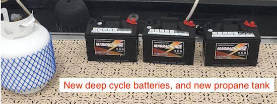 Deep cycle battery for houseboats