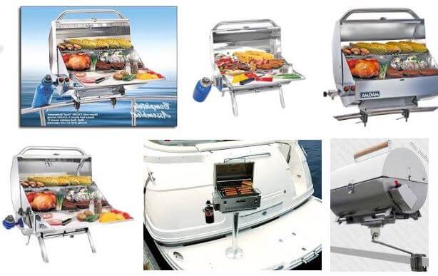 Marine BBQ propane gas grills for houseboats