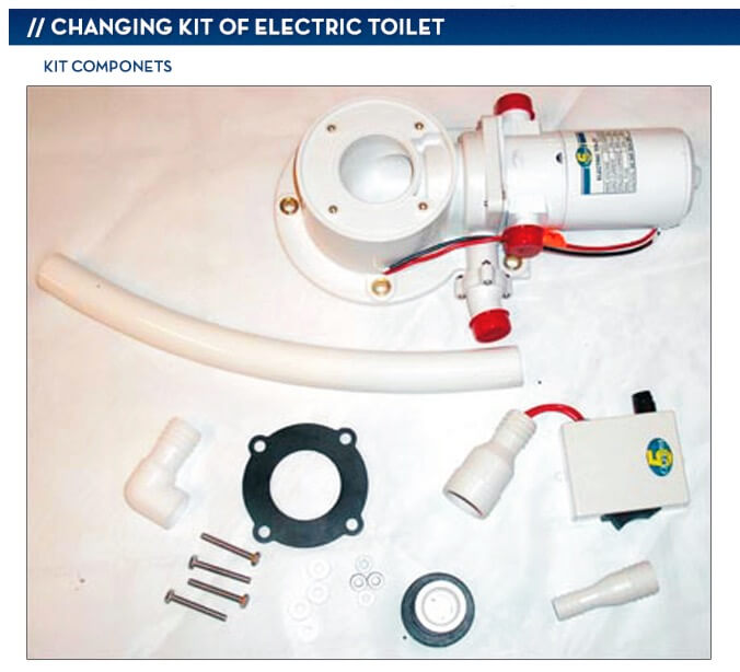 Deluxe electric toilet for houseboats