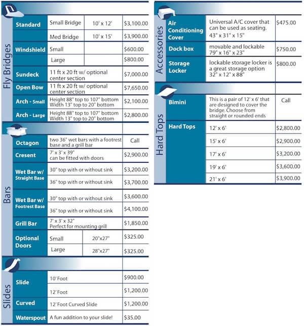Fiberglass Houseboat Accessories Price List Fiberglass Houseboat Accessories