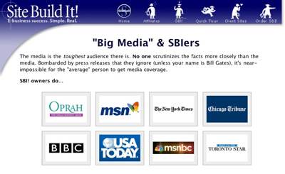 SBI Review - Site Build It SiteSell media success