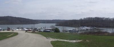 Houseboats on Patoka Lake at Hoosier Hills Marina