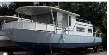 rebuilding a steel hull houseboat.