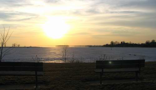 Houseboat View of marina from park bench