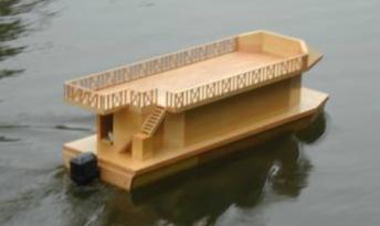 Building a Houseboat without Plans, only a 1/12 scale model.