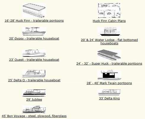 free, or almost free Houseboat Plans