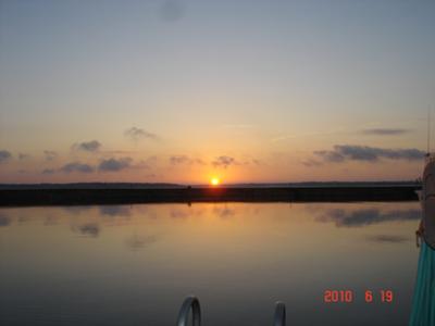 Sunset from the upper deck