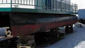 How do we repair houseboat pontoons that leak?