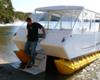 A new 20 foot Pontoonz Weekender houseboat for weekends.