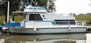 A typical clean looking Kingscraft houseboat.