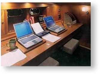 Houseboat Office - work computers